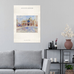 Plakat Auguste Renoir "Plac św. Marka w Wenecji" - reprodukcja z napisem. Plakat z passe partout
