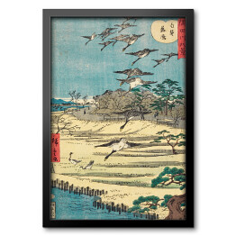 Obraz w ramie Utugawa Hiroshige Gęsi w Shirahige. Reprodukcja obrazu