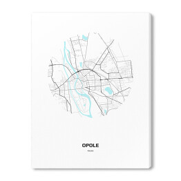 Obraz na płótnie Mapa Opola w kole