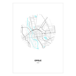 Plakat Mapa Opola w kole
