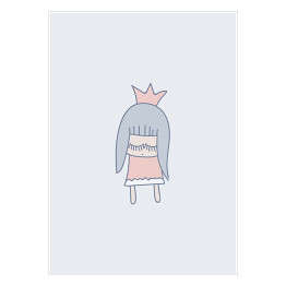 Plakat Księżniczka w koronie - ilustracja