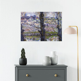 Plakat samoprzylepny Vincent van Gogh "Widok na Arles, kwitnące sady" Reprodukcja