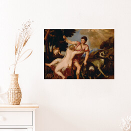 Plakat samoprzylepny Tycjan "Venus and Adonis"