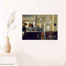 Plakat samoprzylepny Edouard Manet Bon Bock Cafe. Reprodukcja 