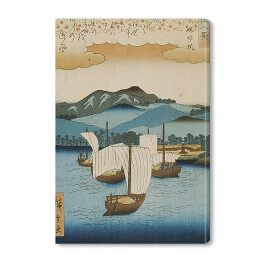 Obraz na płótnie Utugawa Hiroshige Returning Sails at Yabase. Reprodukcja obrazu