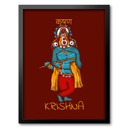 Obraz w ramie Krishna - mitologia hinduska