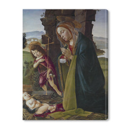 Obraz na płótnie Sandro Botticelli "Adoracja Jezusa przez św. Jana" - reprodukcja