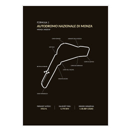 Plakat Autodromo Nazionale Di Monza - Tory wyścigowe Formuły 1