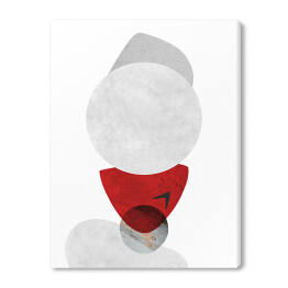 Obraz na płótnie Czerwono szara abstrakcja na białym tle