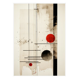 Plakat Abstrakcja Bauhaus Kompozycja geometryczna no 3