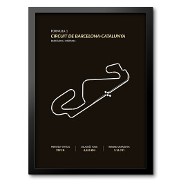 Obraz w ramie Circuit de Barcelona-Catalunya - Tory wyścigowe Formuły 1