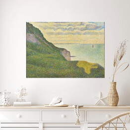 Plakat Georges Seurat "Pejzaż Port-en-Bessin w Normandii" - reprodukcja