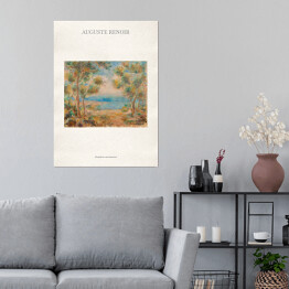 Plakat Auguste Renoir "Krajobraz nad morzem" - reprodukcja z napisem. Plakat z passe partout