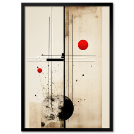 Plakat w ramie Abstrakcja Bauhaus Kompozycja geometryczna no 1