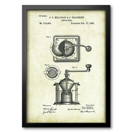 Obraz w ramie J. C. Milligan, J. Chaumont - patenty na rycinach vintage