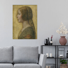 Plakat samoprzylepny Leonardo da Vinci La Bella Principessa Reprodukcja obrazu