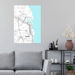 Plakat samoprzylepny Mapa Gdyni 