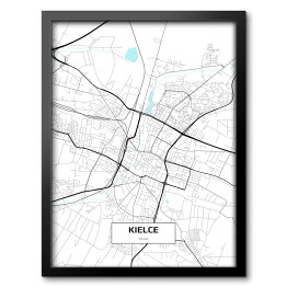 Obraz w ramie Mapa Kielc 