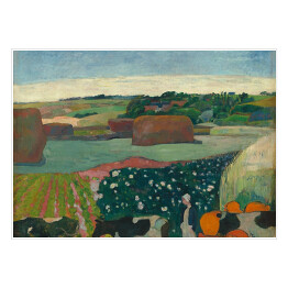 Plakat samoprzylepny Paul Gauguin "Stogi siana w Bretanii" - reprodukcja