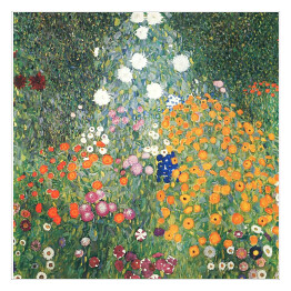 Plakat samoprzylepny Gustav Klimt Flower Garden Reprodukcja obrazu