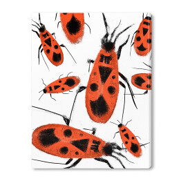 Obraz na płótnie Ilustracja - czerwone robaki