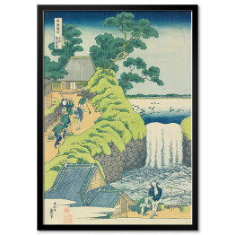 Plakat w ramie The Falls at Aoigaoka in the Eastern Capital. Hokusai Katsushika. Reprodukcja