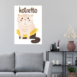 Plakat Ilustracja - kotretto - kocie kawy