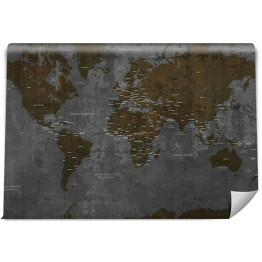 Fototapeta winylowa zmywalna Szczegółowa mapa świata z napisami