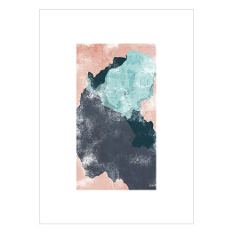 Plakat Pastelowa abstrakcja - barwne jezioro