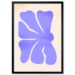 Plakat w ramie Abstrakcyjny niebieski kwiat