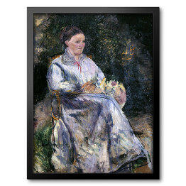 Obraz w ramie Camille Pissarro Julie Pissarro w ogrodzie. Reprodukcja