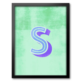 Obraz w ramie Kolorowe litery z efektem 3D - "S"