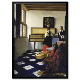 Plakat w ramie Jan Vermeer Lekcja muzyki Reprodukcja