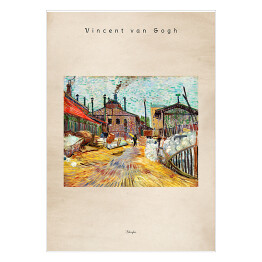 Plakat Vincent van Gogh "Fabryka" - reprodukcja z napisem. Plakat z passe partout