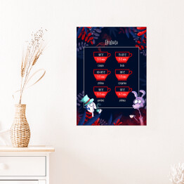 Plakat Instrukcja parzenia herbaty - Alicja w Krainie Czarów - napisy