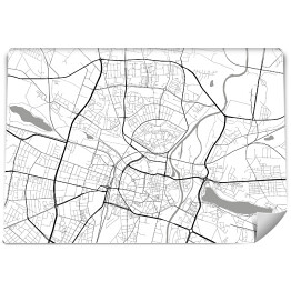 Fototapeta Minimalistyczna mapa Poznania